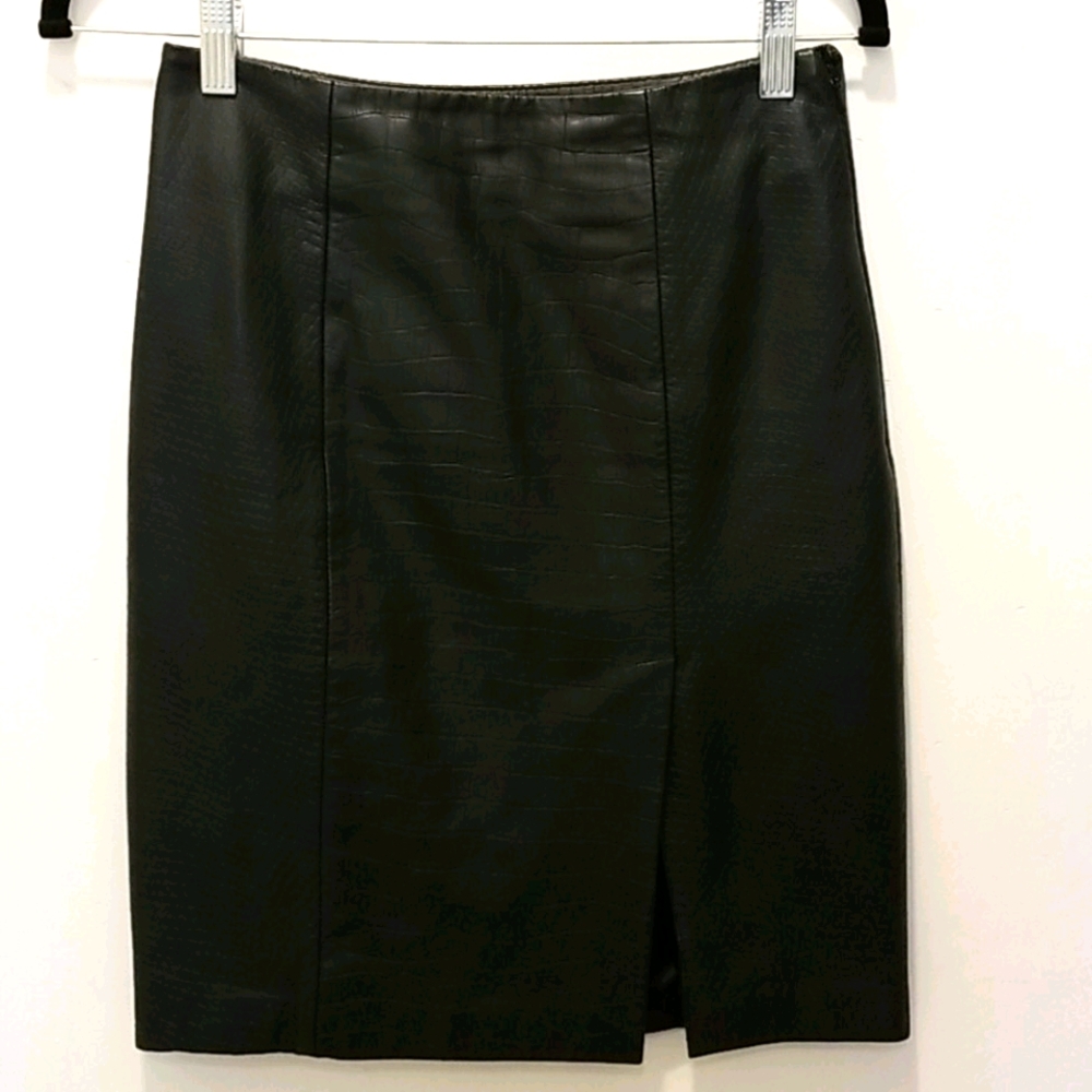 Reiss Leather mini skirt